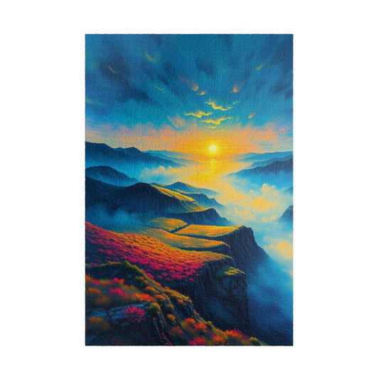 Serene Sunrise Jigsaw Puzzle - 110, 252, 520, 1014 pieces, Puzzle for Relaxation, Fun Family Bonding, Gift for Nature Lovers, Home Decor 1014 pcs (Vertical) Puzzle The Puzzle Chest