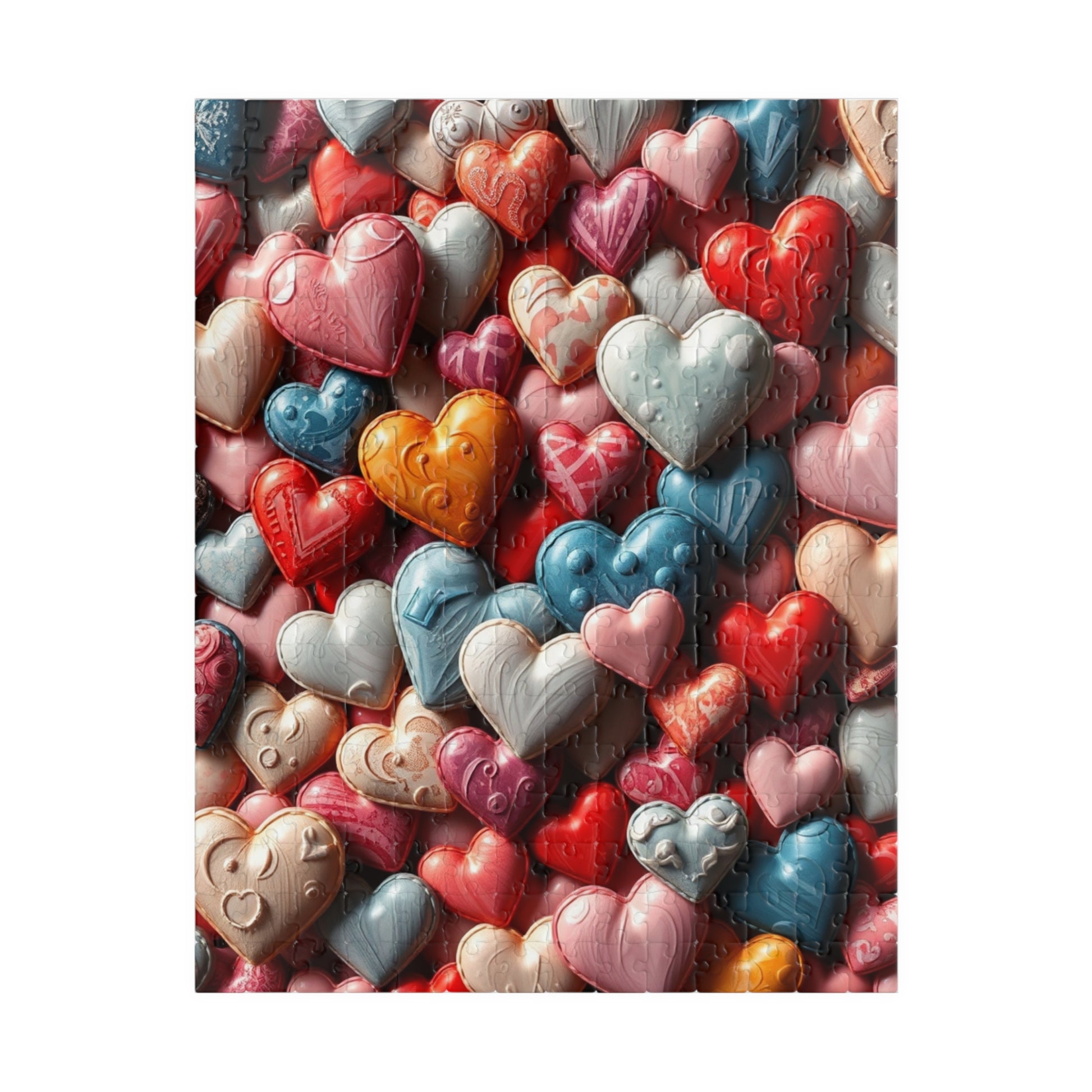 Colorful Heart Collage Puzzle, Chaotic Jigsaw, Vibrant 1014-Piece, Fun Family Activity, Mindful Hobby, Unique Gift Idea, Quiet Pastime 252 pcs (Vertical) Puzzle The Puzzle Chest