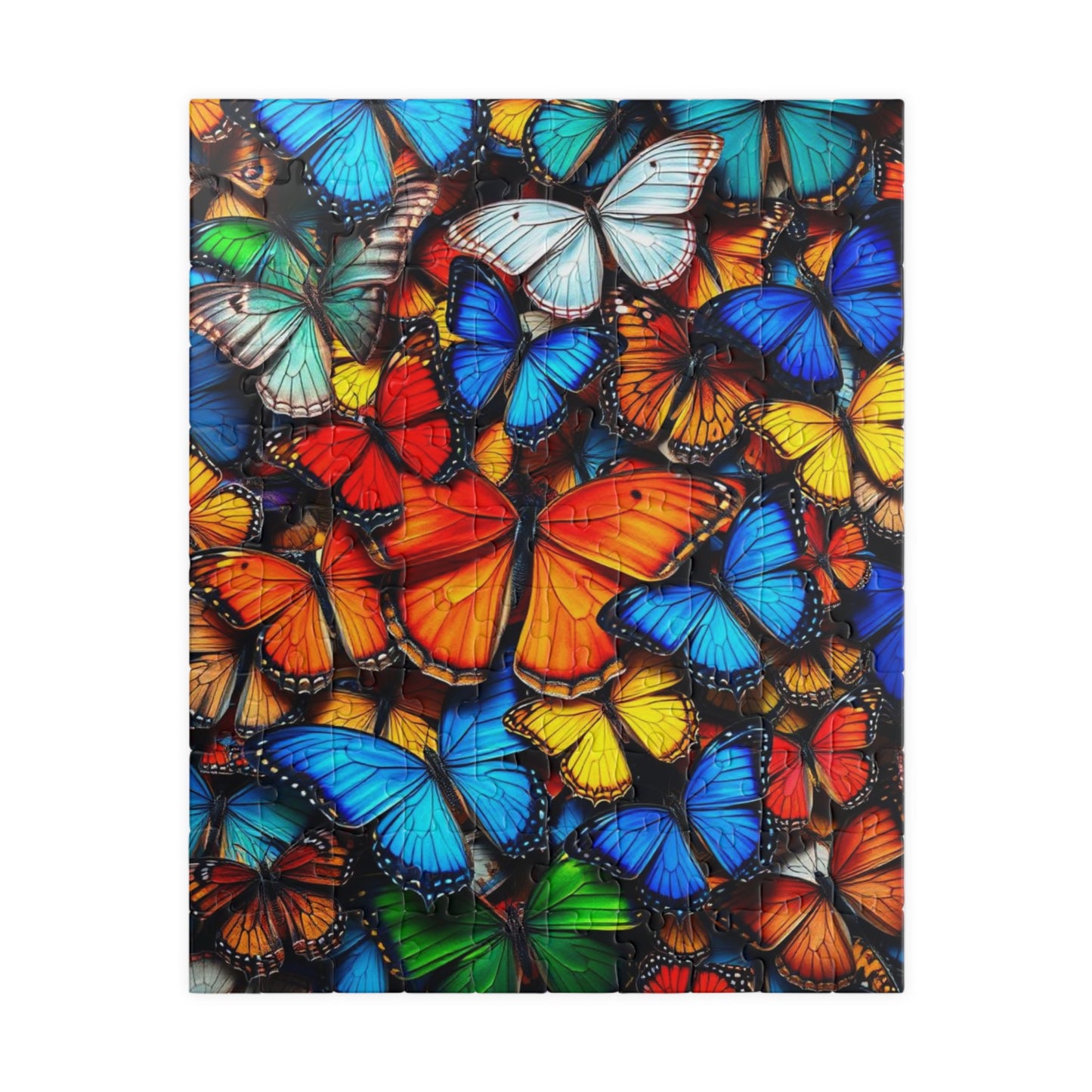 Chaotic Butterfly Collage Puzzle Jigsaw for Nature Lovers, Perfect Gift for Entomology Puzzle Lovers, Family Fun, Creative Hobby, Mental Exercise 110 pcs (Vertical) Puzzle The Puzzle Chest