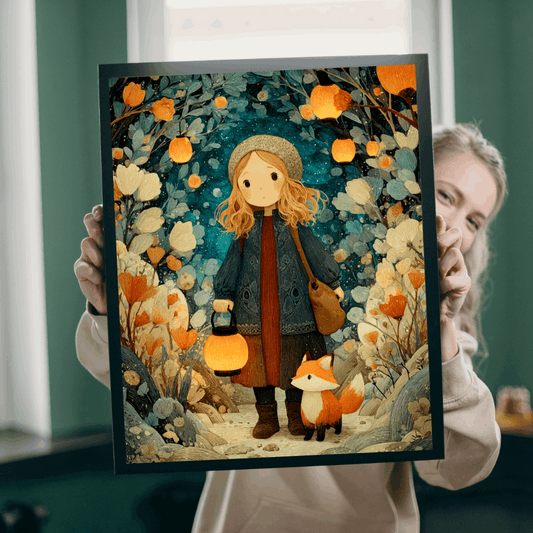 Autumn Adventure Jigsaw Puzzle - Girl and Chipmunk, Cartoon Storybook Seasonal Game for Family Activity, Cozy Nights, Puzzle Enthusiasts Puzzle The Puzzle Chest