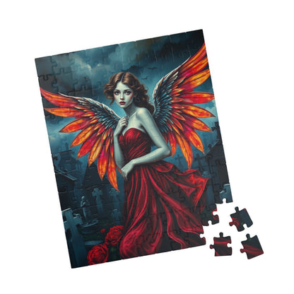 Enchanting Angel Puzzle, Dark Fantasy Celestial Being Gothic Art Jigsaw Game, Perfect Gift for Halloween, 110, 252, 520, 1014-piece Puzzle The Puzzle Chest