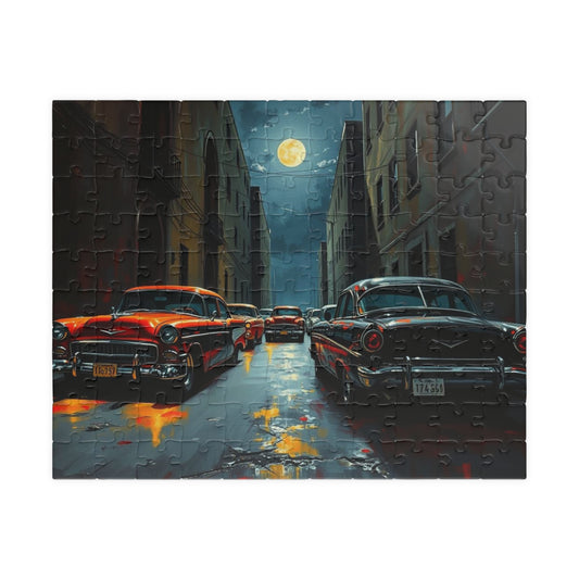 Vintage Car Puzzle, 110, 252, 520, 1014-piece Classic Car Jigsaw Game, Nostalgic Decor, Fun Family Activity Brain Teaser, Gift for Car Lover 110 pcs (Horizontal) Puzzle The Puzzle Chest