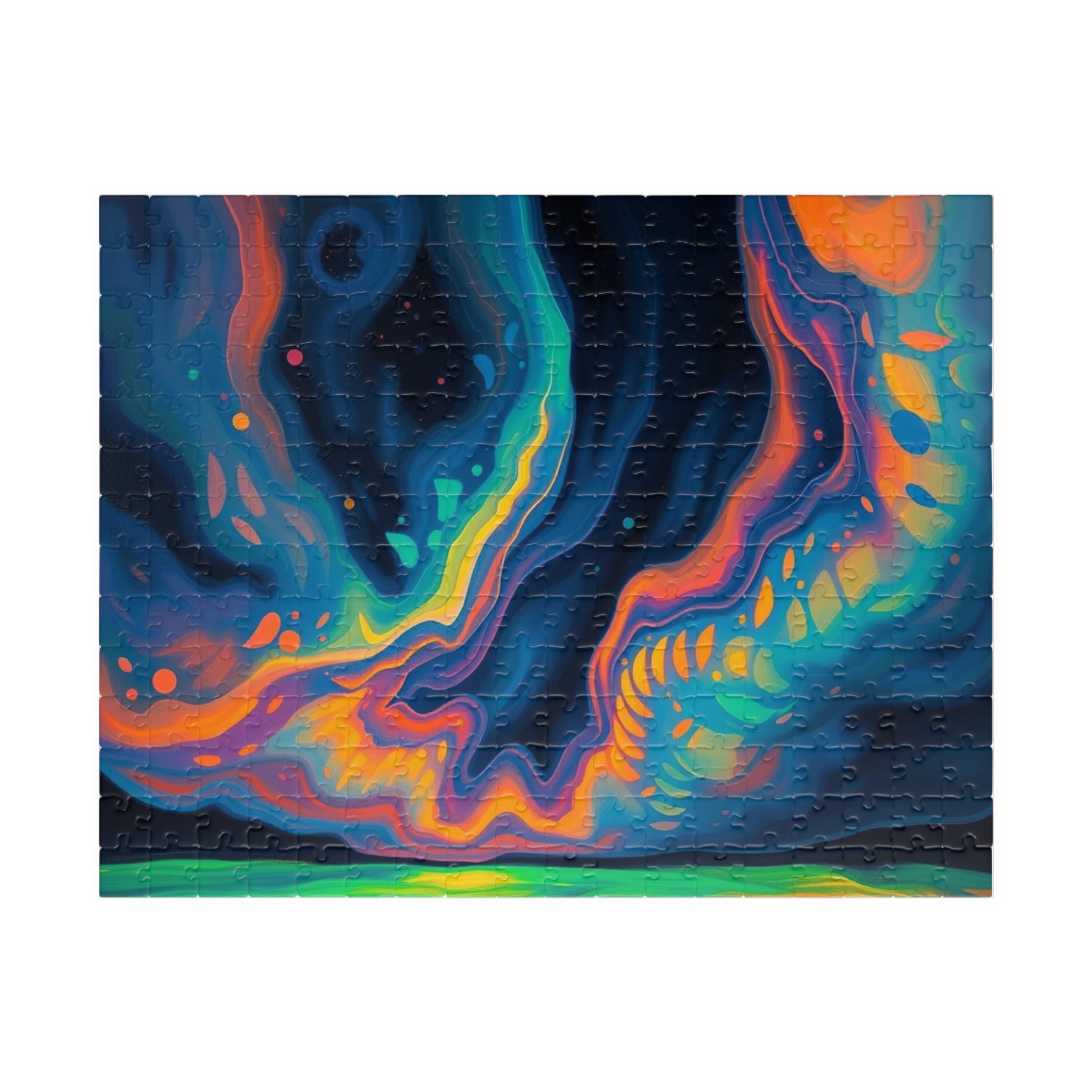 Vibrant Abstract Jigsaw Puzzle, Fun Family Indoor Activity, Gift for Kids and Adults, Puzzle Lovers Gift for Friends 252 pcs (Horizontal) Puzzle The Puzzle Chest