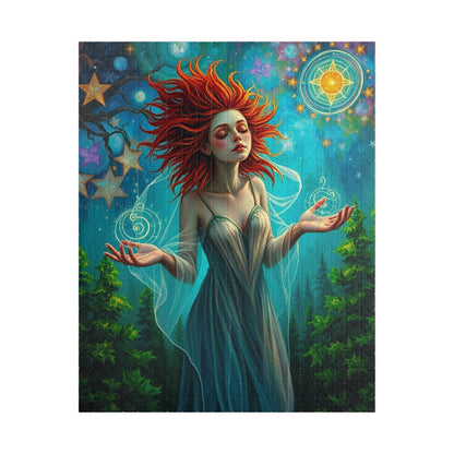 Otherworldly Witch Puzzle, 110-1014 Piece Galaxy and Forest Scene Jigsaw Game, Fantasy Art, Family Activity, Puzzle Lover Gift, Relaxation