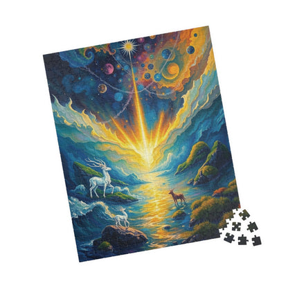 Celestial Creation Puzzle, Christian Symbolism, The Birth of a World Cosmic Landscape Jigsaw Game, Faith-Based Religious Puzzle Lover Gift