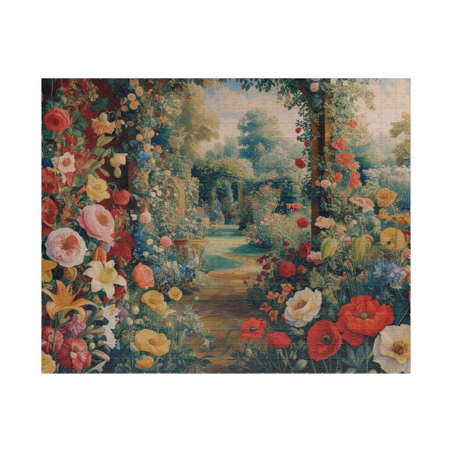 Florals Garden Puzzle | 110, 252, 520, 1014-pieces Flower Jigsaw Game | Perfect Gift for Nature Lovers, Family Fun Night, Relaxation 520 pcs (Horizontal) Puzzle The Puzzle Chest