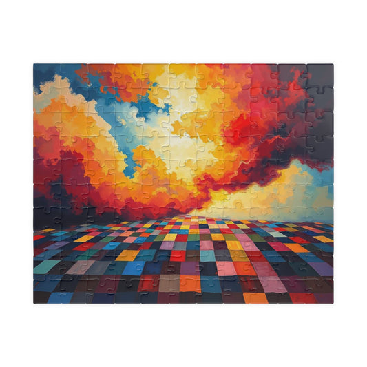 Vibrant Landscape Puzzle - Colorful Abstract Jigsaw Game for Adults, Art Puzzle, Gift for Nature Lovers, Home Entertainment, Family Fun 110 pcs (Horizontal) Puzzle The Puzzle Chest