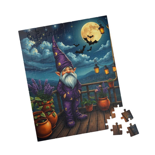 Stargazing Gnome Jigsaw Puzzle - Dreamy Rooftop Scene 110 pcs (Vertical) Puzzle The Puzzle Chest