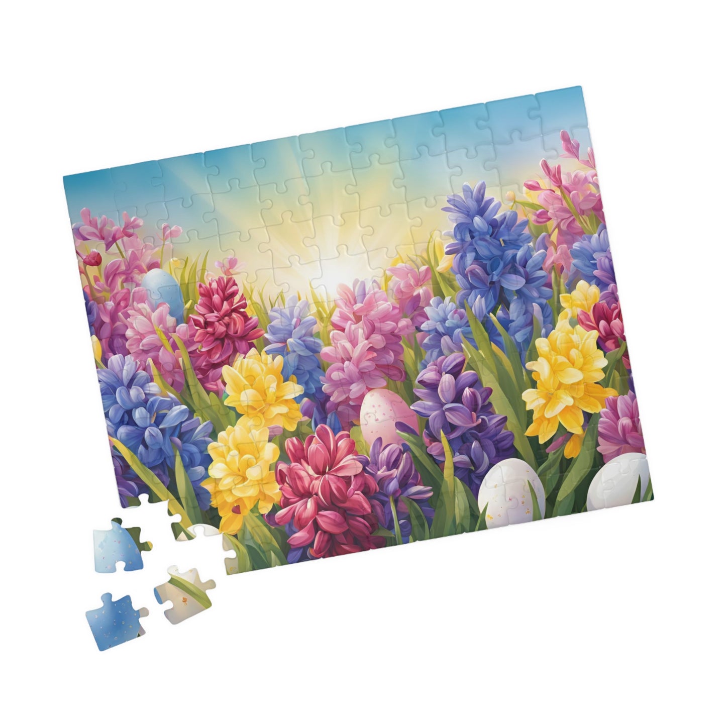 Spring Hyacinths Easter Egg Jigsaw Puzzle, Floral Game for Adult Brain Teaser, Fun Family Activity, Flower Lover Gift for Friends Puzzle The Puzzle Chest