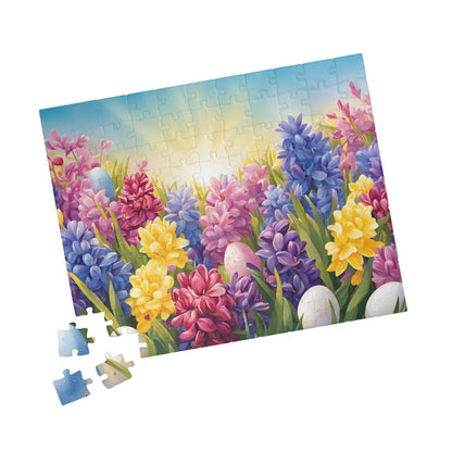Spring Hyacinths Easter Egg Jigsaw Puzzle, Floral Game for Adult Brain Teaser, Fun Family Activity, Flower Lover Gift for Friends Puzzle The Puzzle Chest