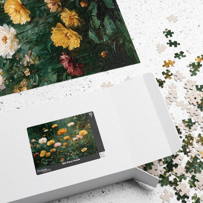 Floral Jigsaw Puzzle Game Perfect for Nature Lovers, Family Fun, Gifts, Home Decor, Brain Teaser