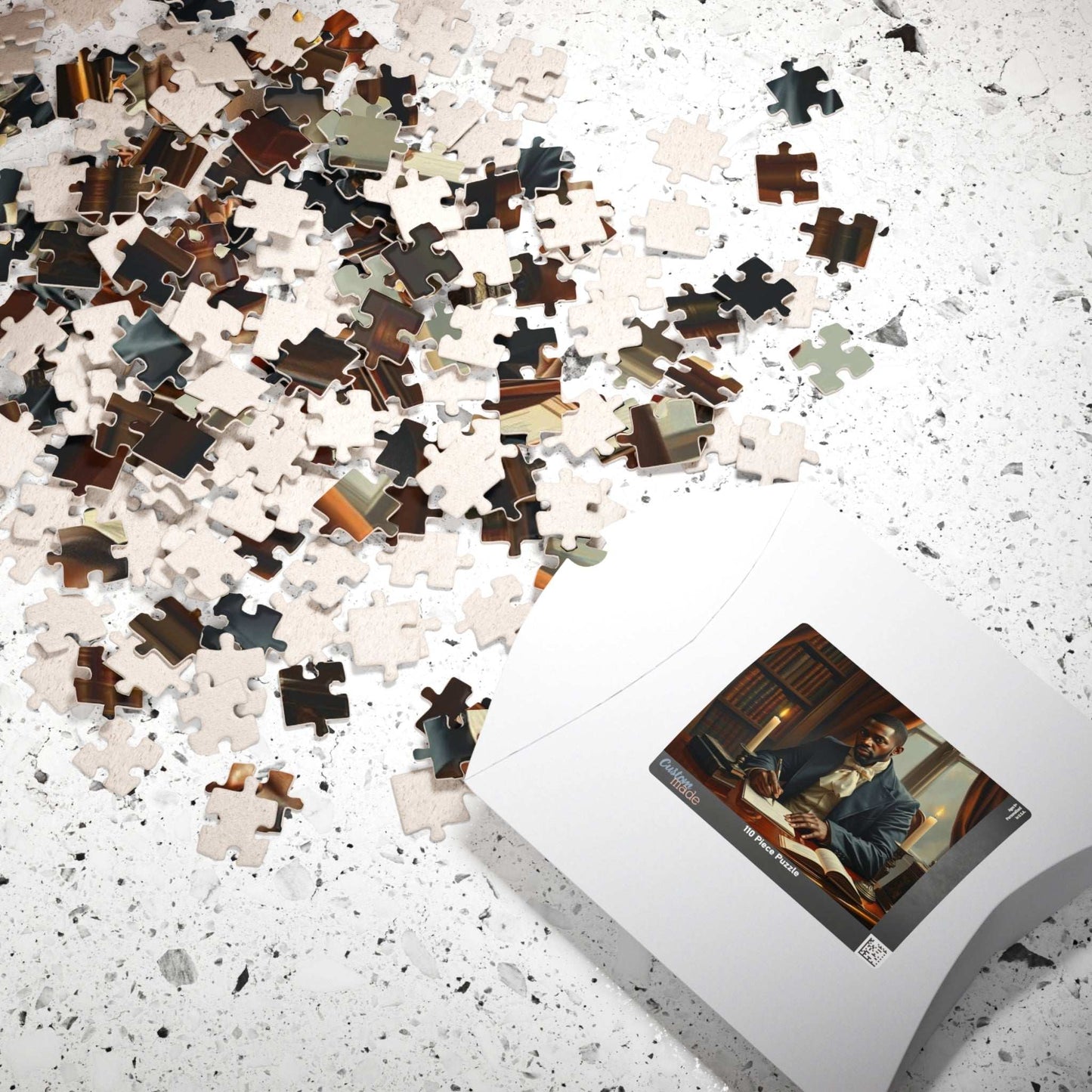 Victorian Afro-American Businessman Jigsaw Game, African American Art Puzzle The Puzzle Chest