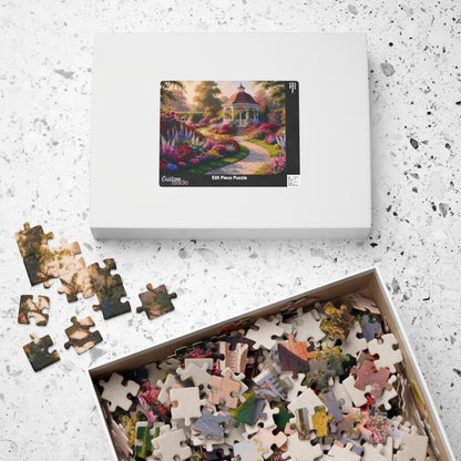 Garden Gazebo Puzzle - 110, 252, 520, 1014-piece Floral Landscape Jigsaw Game, Family Activity, Best Nature Lover Gift, Hobby Puzzle The Puzzle Chest