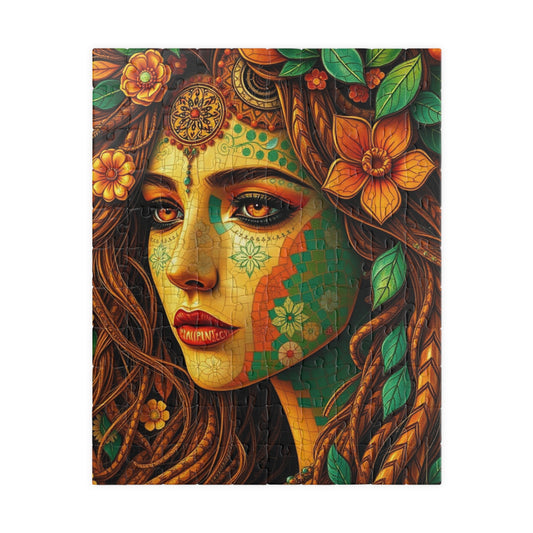 Mosaic Portrait Bohemian Woman Puzzle - Mystical Intricate Art Mindful Jigsaw Game for Adults, Gift for Her, Creative Entertainment, Hobby 110 pcs (Vertical) Puzzle The Puzzle Chest