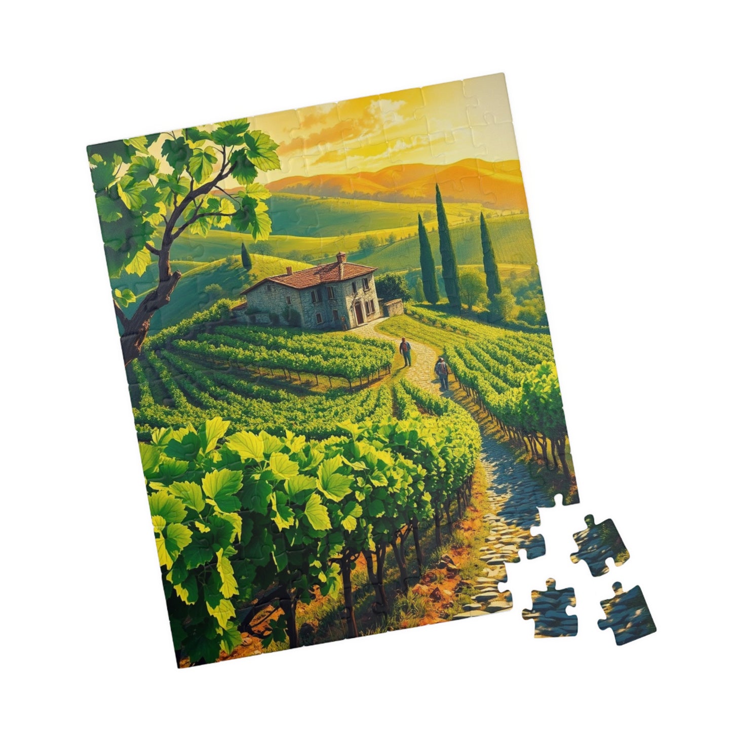 Vineyard Escape Puzzle - 110, 252, 520, 1014-piece Scenic Jigsaw for Nature Lovers, Family Activity Puzzle The Puzzle Chest
