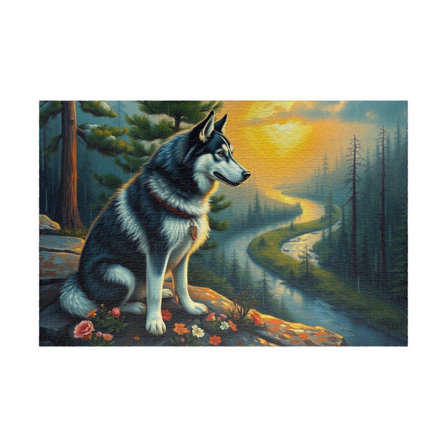Nature-Inspired Wolf Puzzle, Stunning Serenity Artwork, Perfect for Family Game Night, Gifts for Animal Lovers, Cozy Indoor Activity 1014 pcs (Horizontal) Puzzle The Puzzle Chest