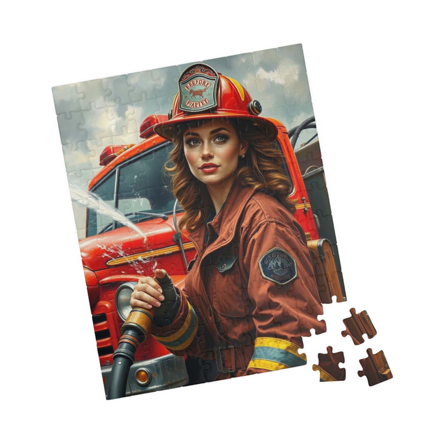 Woman Firefighter Jigsaw Puzzle - 110-1014 Piece | Holiday or Birthday Gift for Firefighters, Fun Family Game Night, Mindfulness Activity Puzzle The Puzzle Chest