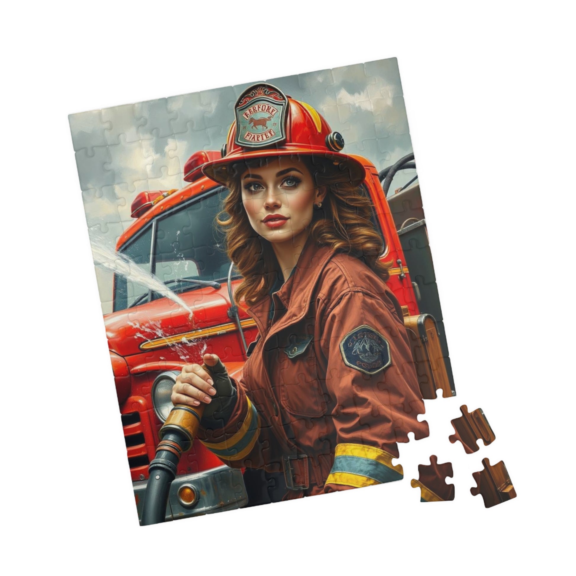 Woman Firefighter Jigsaw Puzzle - 110-1014 Piece | Holiday or Birthday Gift for Firefighters, Fun Family Game Night, Mindfulness Activity Puzzle The Puzzle Chest