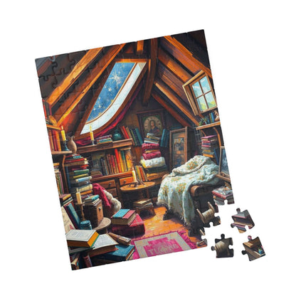 Cozy Winter Attic Jigsaw Puzzle - 110, 252, 520, 1014-piece Dreamy Room, Ideal Gift for Puzzle Lover, Quiet Home Activity, Fun Family Night 110 pcs (Vertical) Puzzle The Puzzle Chest