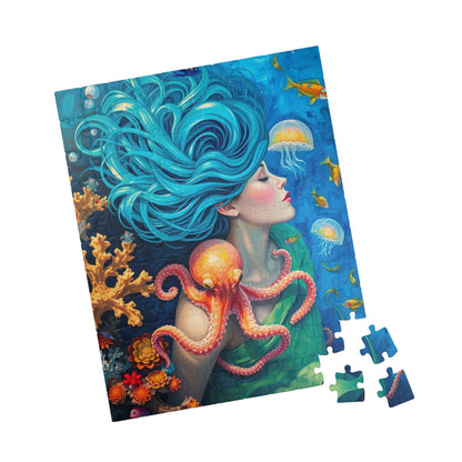 Enchanting Ocean Goddess Puzzle, 110, 252, 520, 1014-piece Jigsaw, Perfect Gift for Ocean Lover, Home Entertainment, Meditation, Game Night