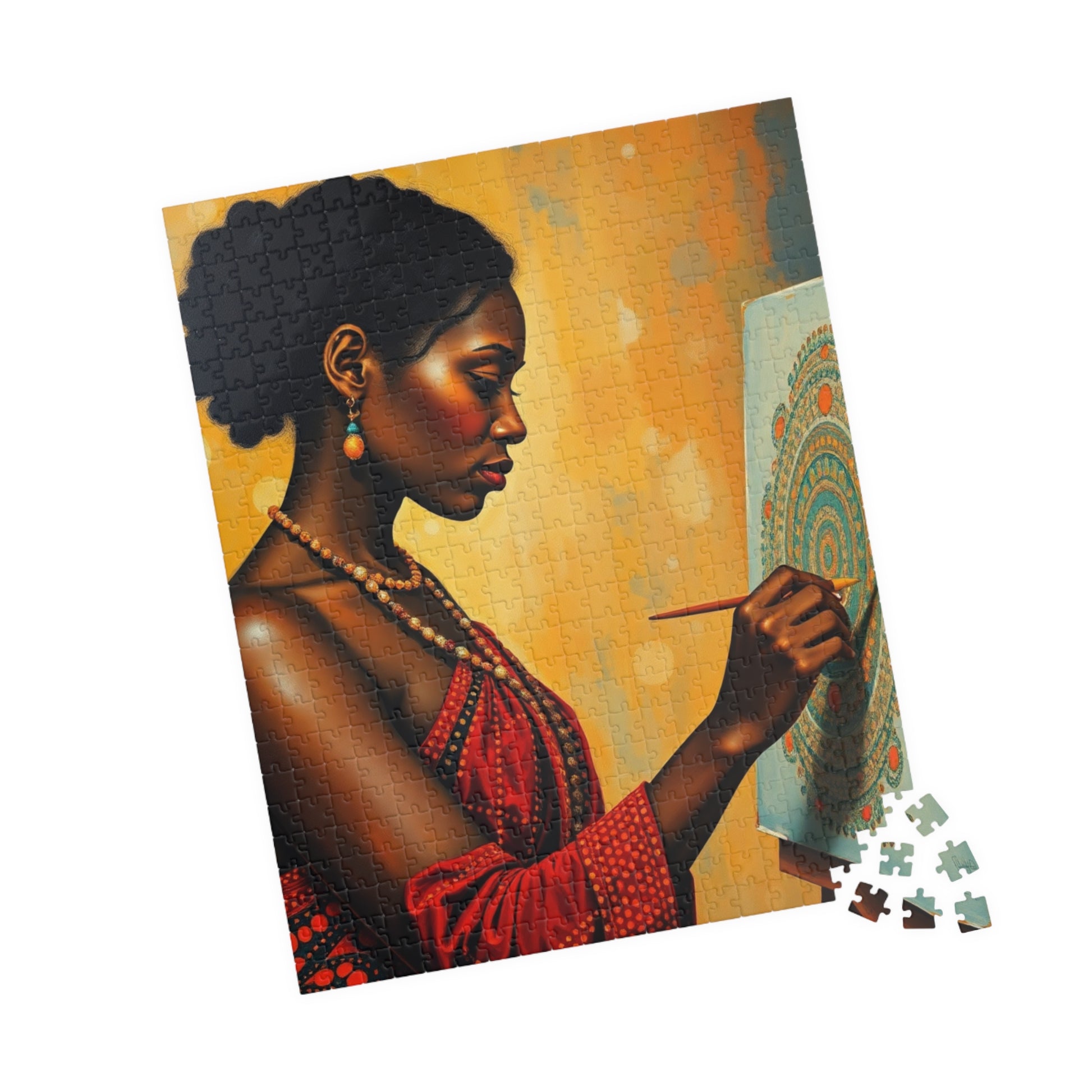 Indigenous Australian Woman Puzzle, Cultural Art Jigsaw Game, Dreamtime Painting Scene in Earthy Tones, Unique Gift for Puzzle Enthusiast Puzzle The Puzzle Chest