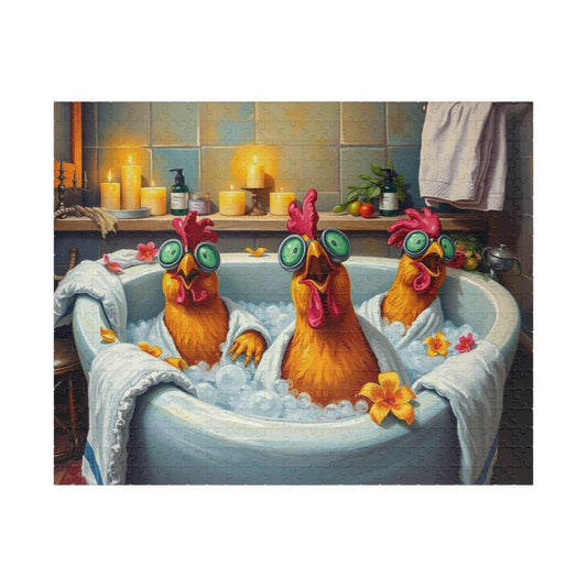 Chicken Spa Bath Jigsaw Puzzle Puzzle The Puzzle Chest