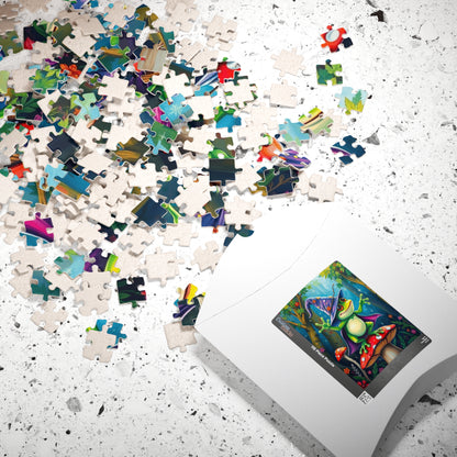 Whimsical Frog Puzzle, Colorful Nature Scene Jigsaw Gift for Adults, Fun Family Game Night, Home Entertainment Mindfulness Activity Puzzle The Puzzle Chest