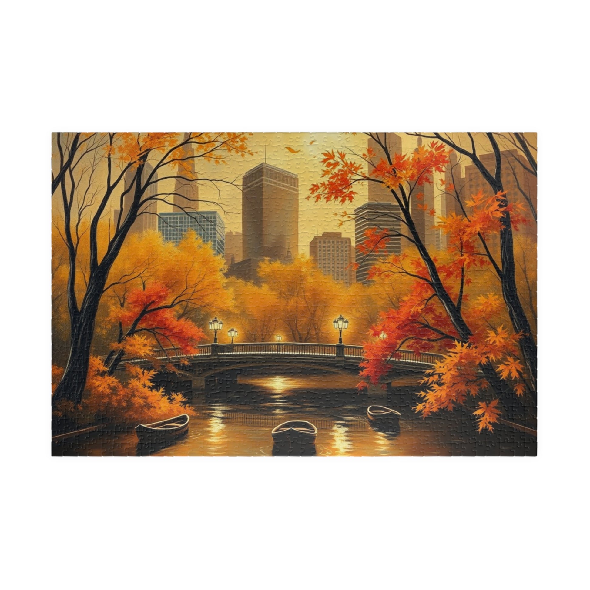 Central Park Sunrise Landscape Puzzle, 110, 252, 520, 1014-piece - Relaxing Jigsaw Game, Perfect Gift for Puzzle Lovers, Stress Relief 1014 pcs (Horizontal) Puzzle The Puzzle Chest