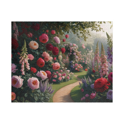 Floral Pathway Puzzle, Beautiful Garden Adult Jigsaw Game, Relaxing Indoor Activity, Home and Family Entertainment, Gift for Nature Lovers 520 pcs (Horizontal) Puzzle The Puzzle Chest
