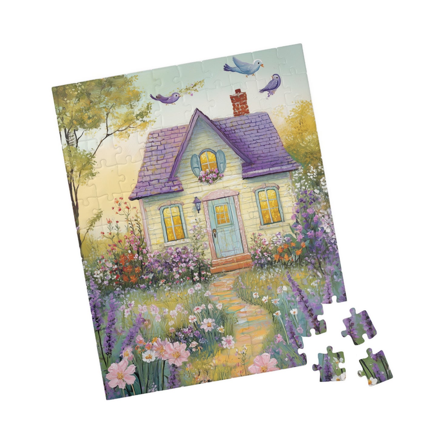Whimsical Floral Cottage Jigsaw Puzzle 110 pcs (Vertical) Puzzle The Puzzle Chest