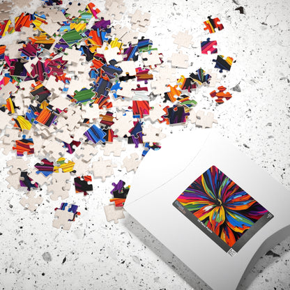 Close-up Abstract Flower Jigsaw Puzzle - Colorful Floral Art Puzzle The Puzzle Chest