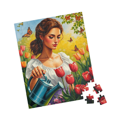 Spring Garden Puzzle - Beautiful Floral Jigsaw Puzzle for Adults, Perfect Gift for Nature Lovers, Family Fun Game Night, Relaxation Activity Puzzle The Puzzle Chest