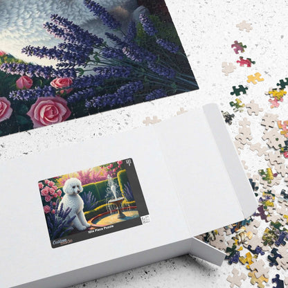 Charming Dog Jigsaw Puzzle, Flower Garden Poodle, Friend Gift for Pet Lover, Home Entertainment, Family Activity or Solo Fun Puzzle The Puzzle Chest