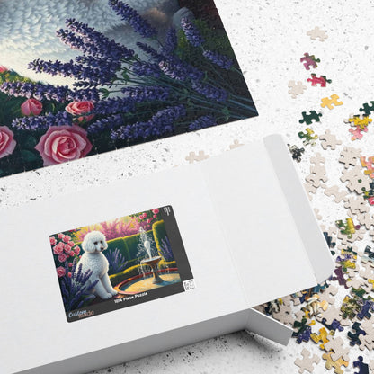 Charming Dog Jigsaw Puzzle, Flower Garden Poodle, Friend Gift for Pet Lover, Home Entertainment, Family Activity or Solo Fun Puzzle The Puzzle Chest