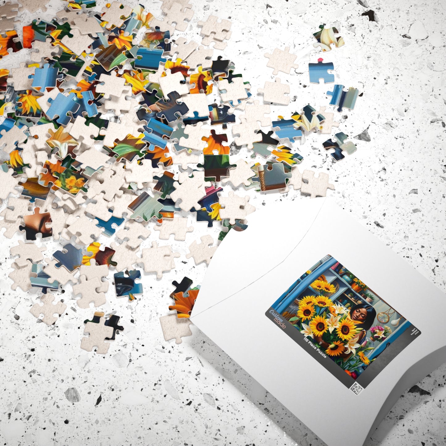 Flower Shop Jigsaw Puzzle - Black Woman Art Beautiful Puzzle for Relaxation Holiday Birthday Gift for Her Home Entertainment Mindful Moments Puzzle The Puzzle Chest