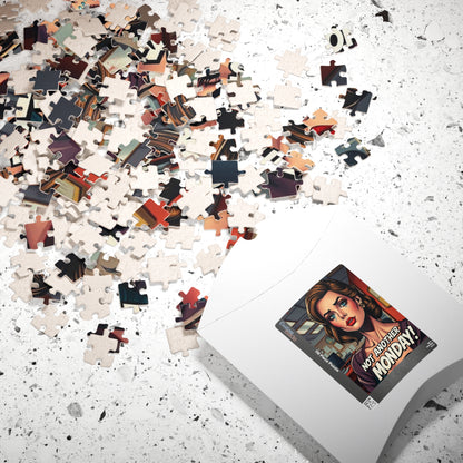 Retro Pop Art Jigsaw Puzzle | Not Another Monday | Fun Gift for Puzzle Lovers, Pop Culture Art, Wall Decor, Stress Relief, Family Activity Puzzle The Puzzle Chest