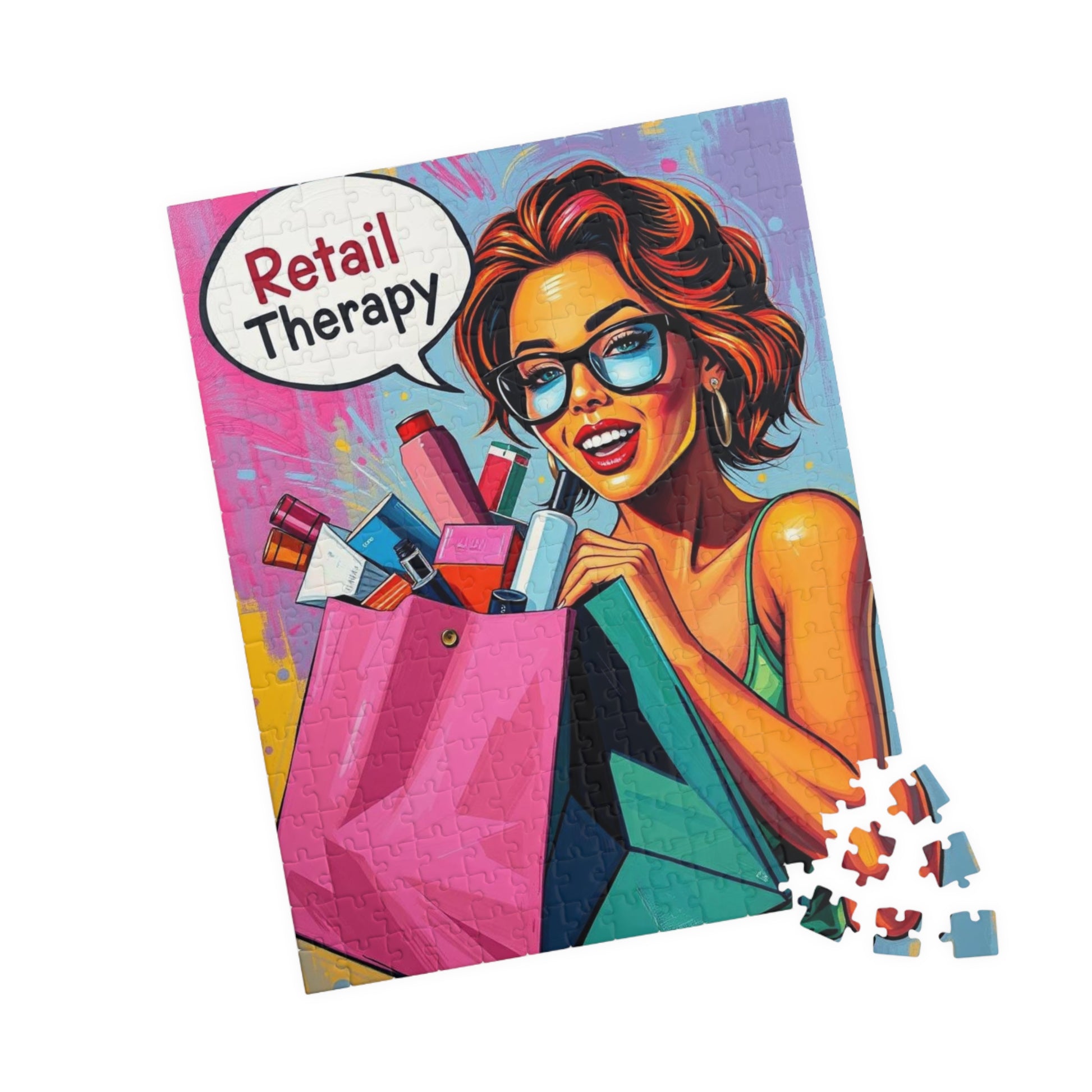 Retail Therapy Puzzle - Pop Art Jigsaw Puzzle for Adults, Perfect for Relaxation, Gift for Puzzle Lover, Fun Indoor Activity, Family Night Puzzle The Puzzle Chest