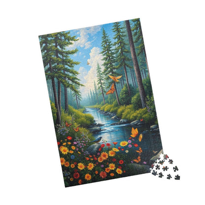 Nature Landscape Puzzle - Scenic Forest Butterflies, Relaxing Family Activity, Gift for Nature Lovers, Adult Jigsaw Game, Eco-Friendly Fun Puzzle The Puzzle Chest