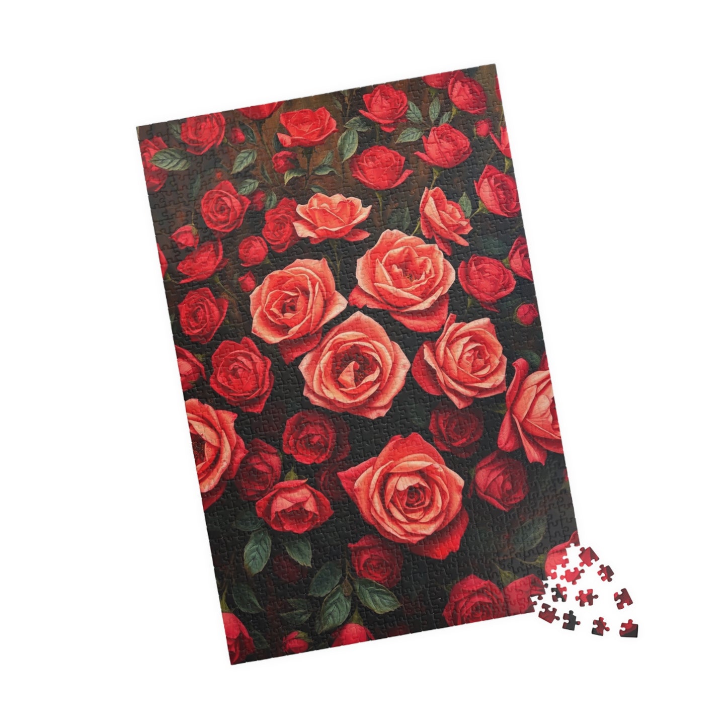 Elegant Rose Puzzle, Red Flowers Jigsaw Game for Adults, Relaxing Hobby, Gift for Garden Lovers, Puzzle Fans and Art Enthusiast, Family Fun Puzzle The Puzzle Chest