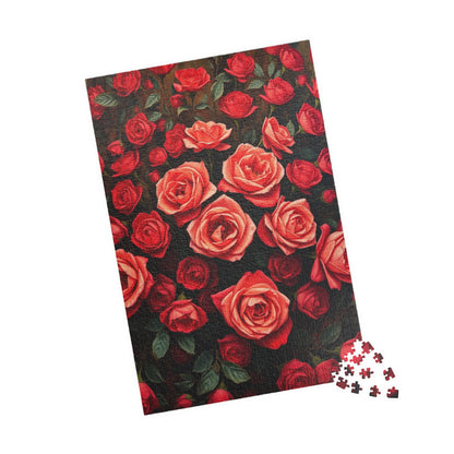 Elegant Rose Puzzle, Red Flowers Jigsaw Game for Adults, Relaxing Hobby, Gift for Garden Lovers, Puzzle Fans and Art Enthusiast, Family Fun Puzzle The Puzzle Chest