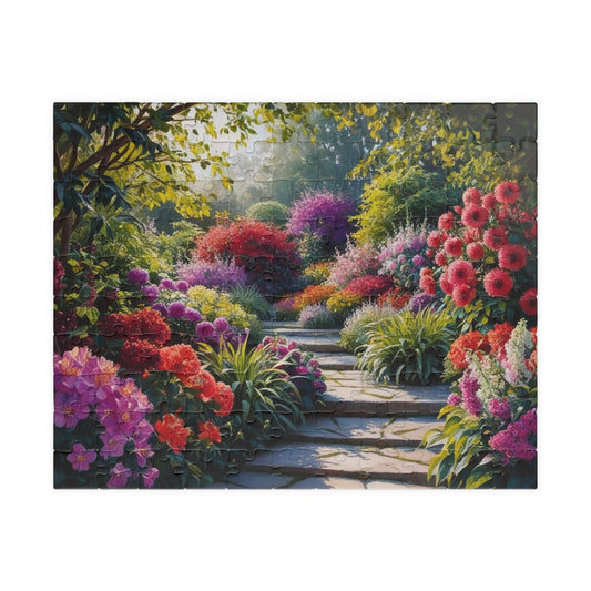 Floral Garden Puzzle - 110, 252, 520, 1014-piece, Flower Adult Jigsaw Game, Nature Theme Family Time Activity or Solo Puzzle Lover Gift Idea 110 pcs (Horizontal) Puzzle The Puzzle Chest
