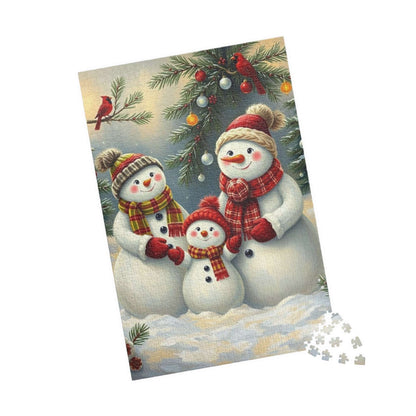 Snowman Family Jigsaw Puzzle for Adults, 110/252/520/1014-piece Christmas Puzzle