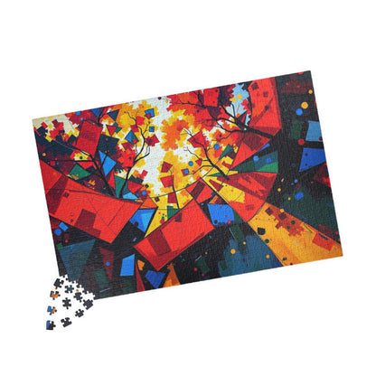 Vibrant Abstract Puzzle, Colorful Jigsaw for Family Game Night Puzzle The Puzzle Chest