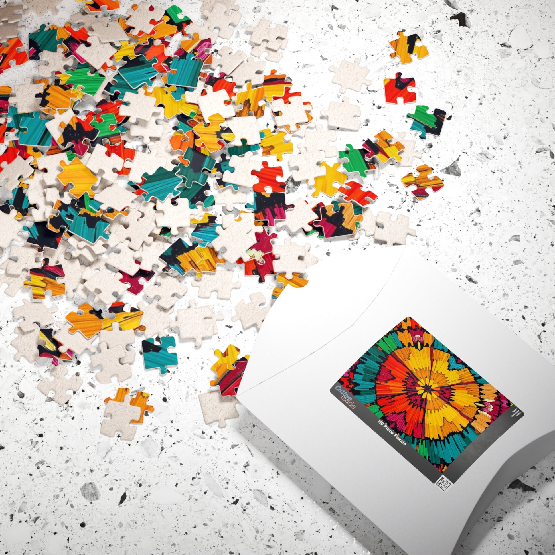 Colorful Mandala Jigsaw Puzzle - Engaging Family Activity, Quiet Home Entertainment, Gift for Friends, Indoor Fun, Mindfulness Puzzle Puzzle The Puzzle Chest