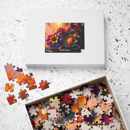 Fantasy Botanical Garden Puzzle, 110 252 520 1014-Piece Jigsaw Game, Colorful Oversized Flowers and Twisting Vines for Relaxation, Giftable Puzzle The Puzzle Chest