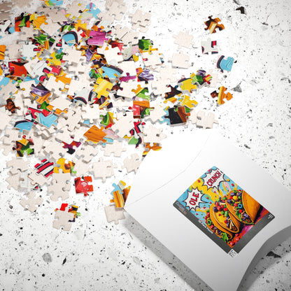 Taco Crunch Puzzle - Pop Art Jigsaw Fun Family Game, 110/252/520/1014-Piece, Vibrant Art for Food Lovers, Great Gift for Taco Tuesday Puzzle The Puzzle Chest