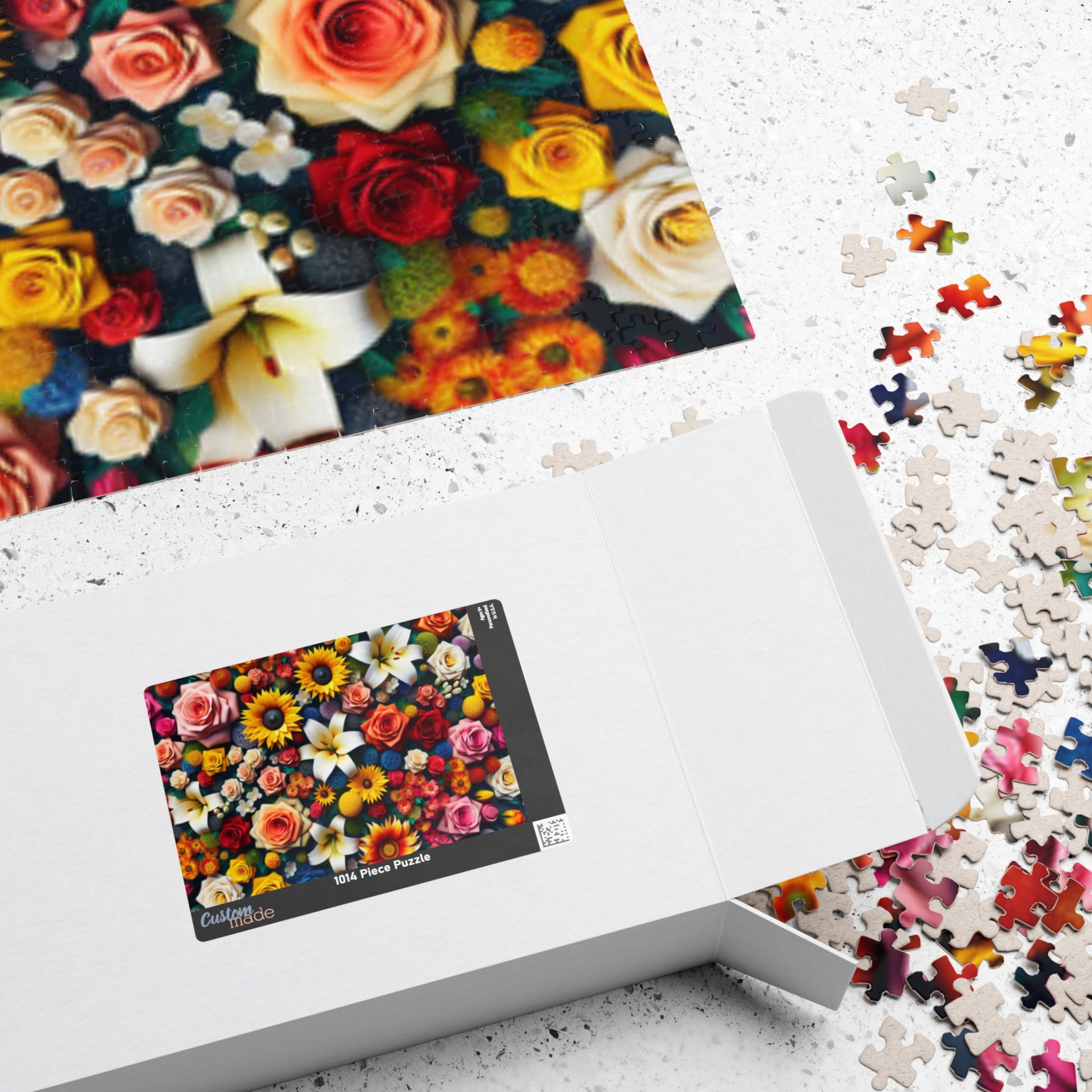 Wildflower Collage Puzzle, 110-1014 Piece Floral Art Illustration Jigsaw, Tabletop Game for Quiet Family Time Activity, Nature Lover Gift Puzzle The Puzzle Chest