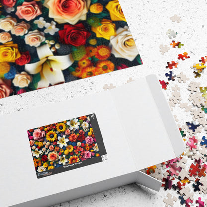 Wildflower Collage Puzzle, 110-1014 Piece Floral Art Illustration Jigsaw, Tabletop Game for Quiet Family Time Activity, Nature Lover Gift Puzzle The Puzzle Chest