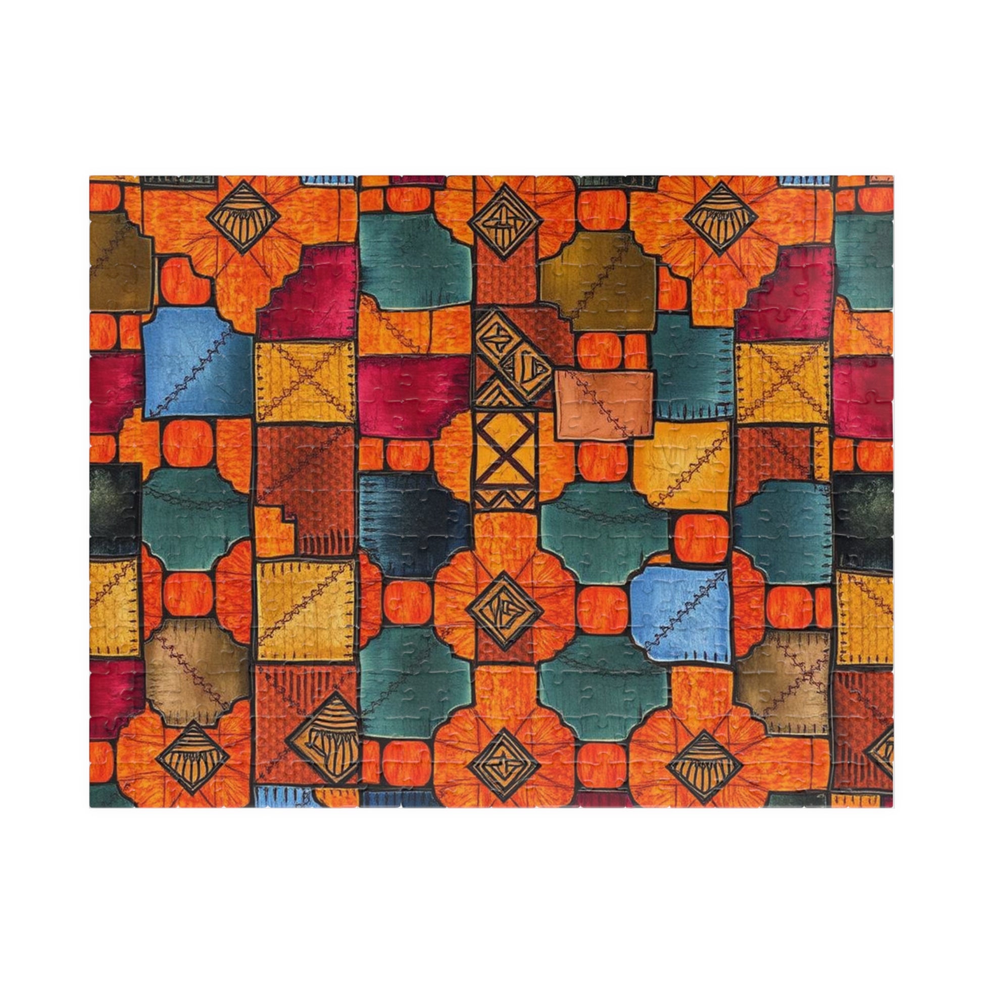 Colorful Geometric Puzzle - Modern Art Jigsaw Game 252 pcs (Horizontal) Puzzle The Puzzle Chest