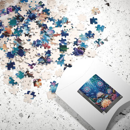 Trippy Ocean Jigsaw Puzzle, Radiant Coral Reef Mandala Puzzle, Bioluminescent Sea Creatures, 110 252 520 1014-Piece Puzzle for Adults, Hobby Puzzle The Puzzle Chest